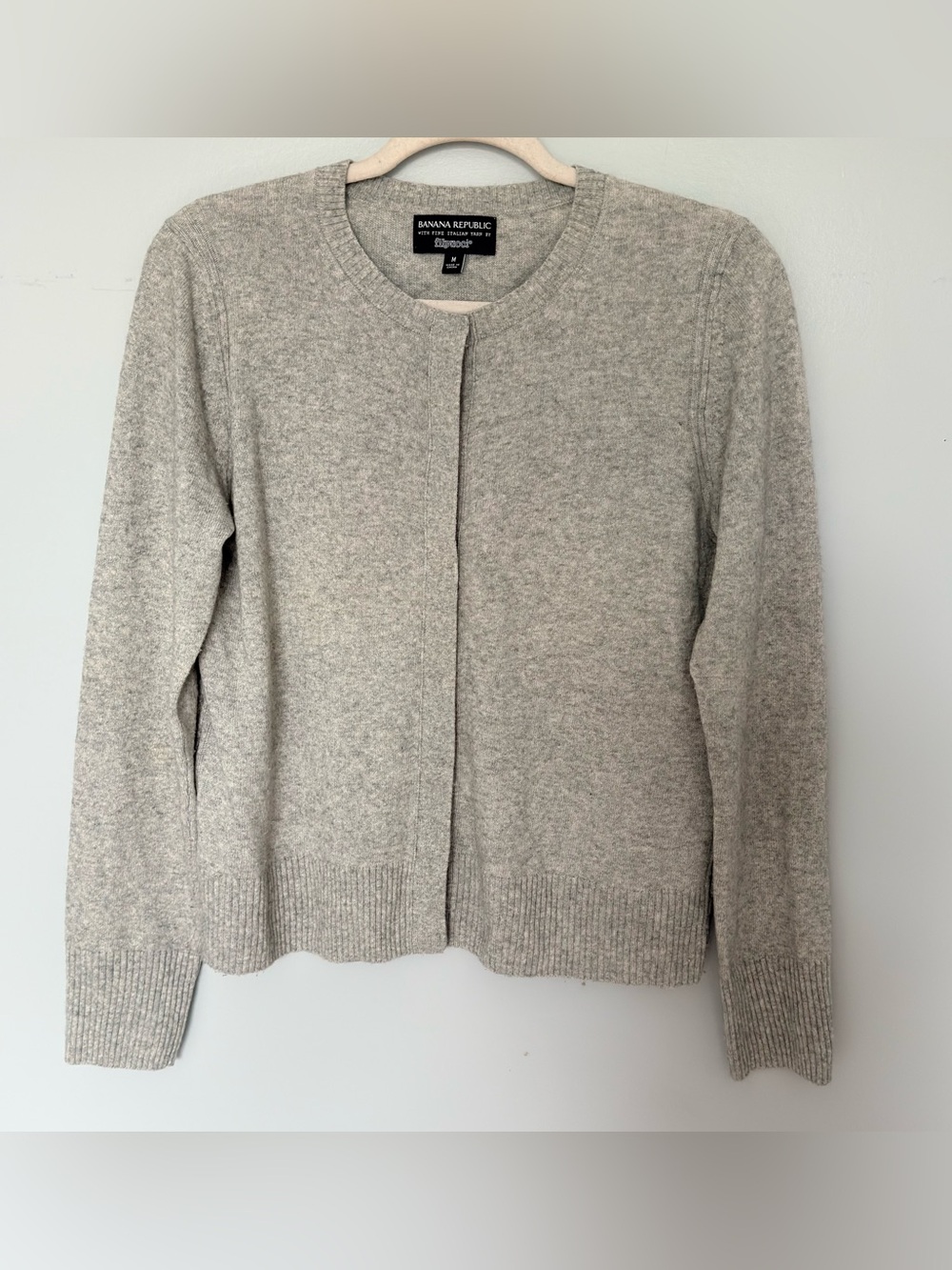 Banana Republic Filpucci Merino Wool Blend Cardigan M Workwear Classic Minimali